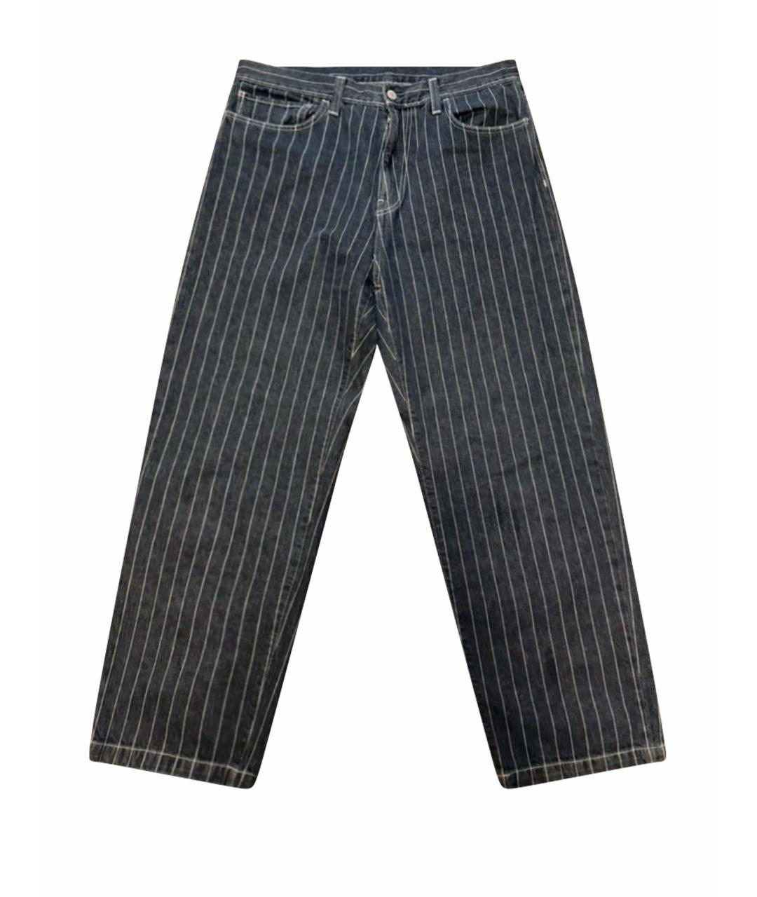 CARHARTT WIP Темно-синие хлопко-полиэстеровые джинсы скинни, фото 1