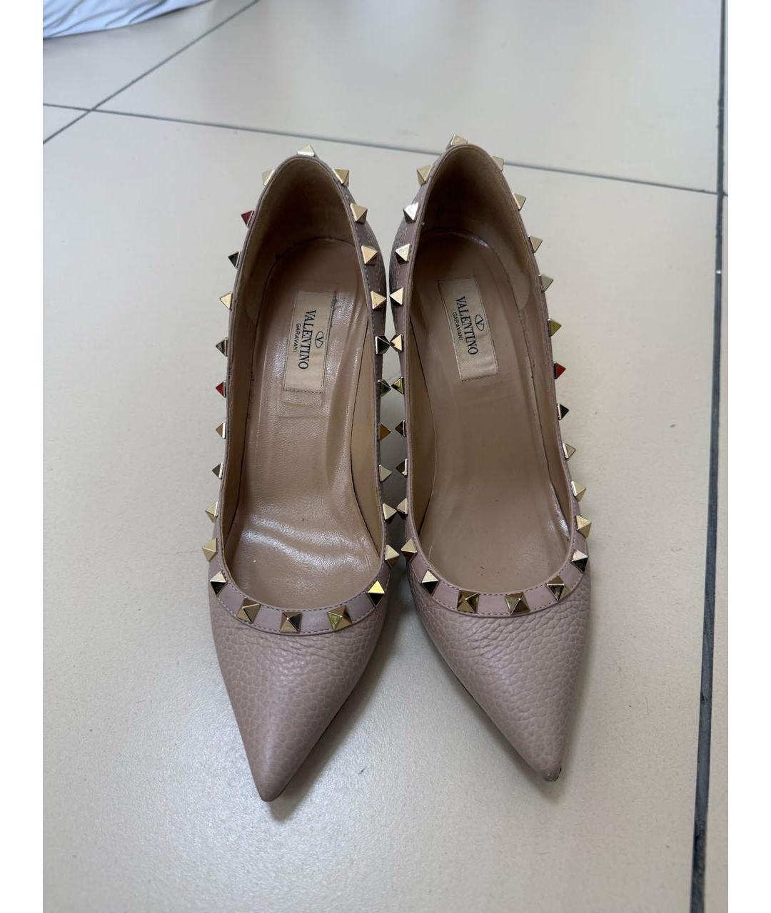VALENTINO Бежевые кожаные туфли, фото 2