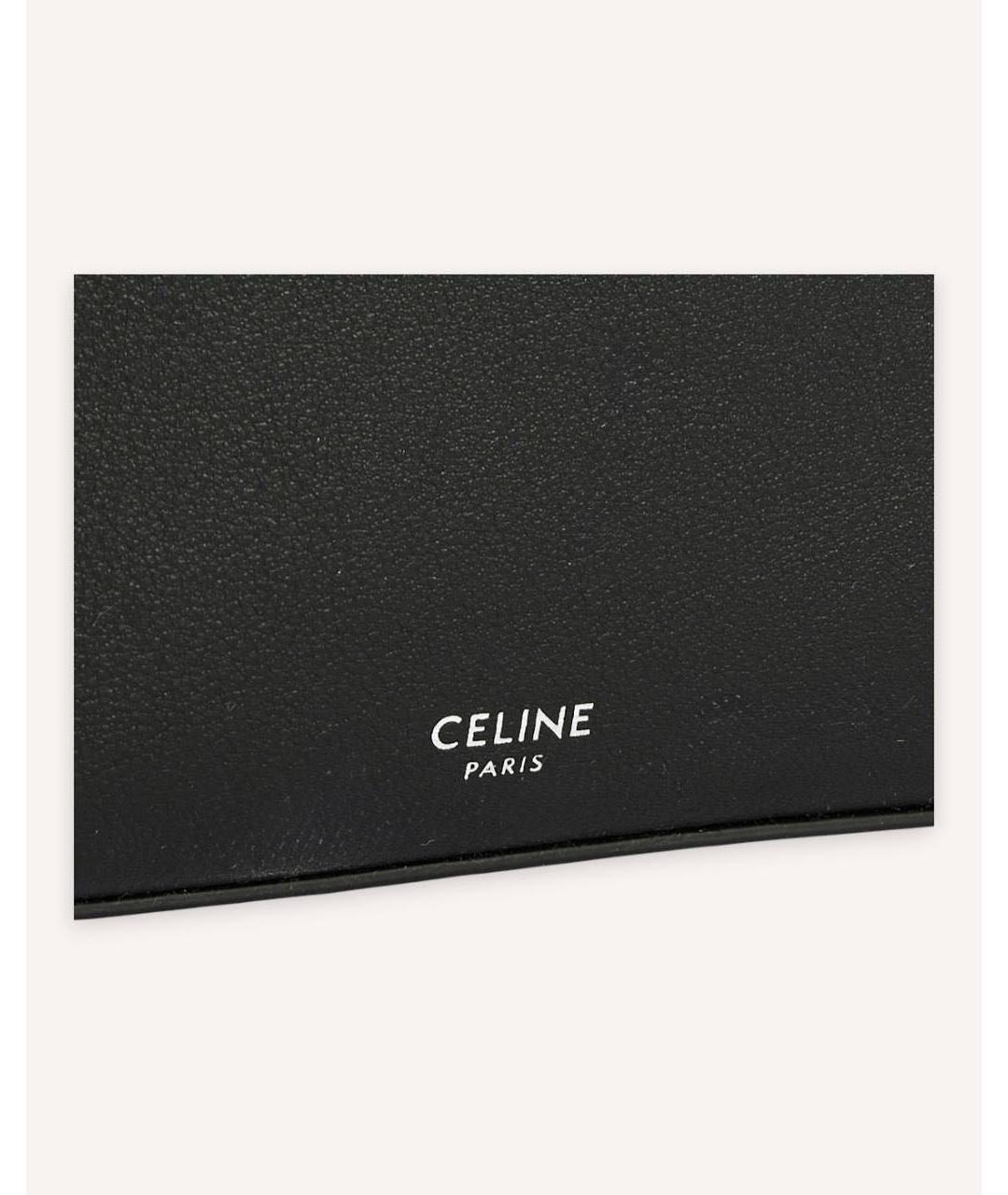 CELINE Черная кожаная сумка на плечо, фото 4