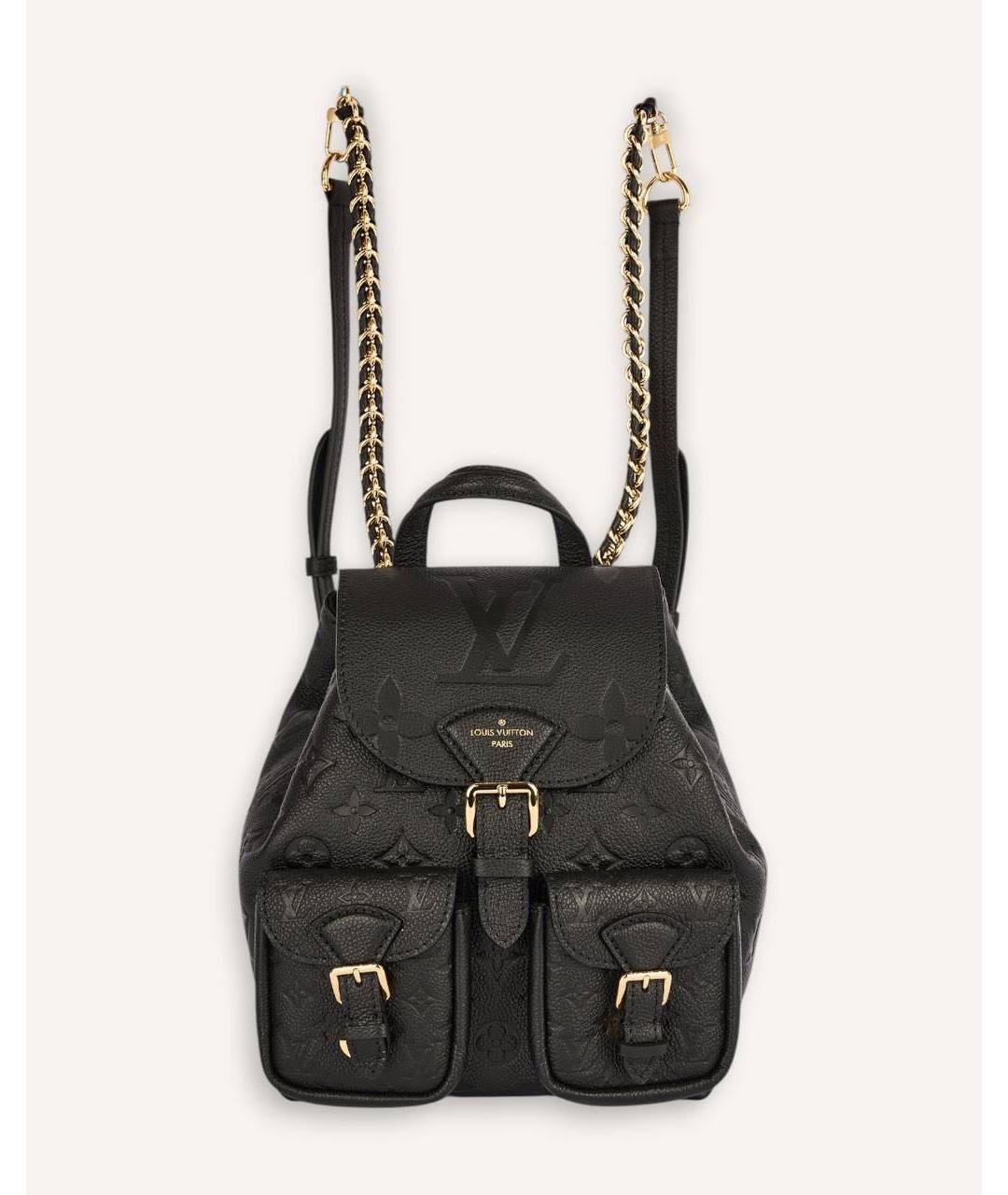 LOUIS VUITTON Черный кожаный рюкзак, фото 6