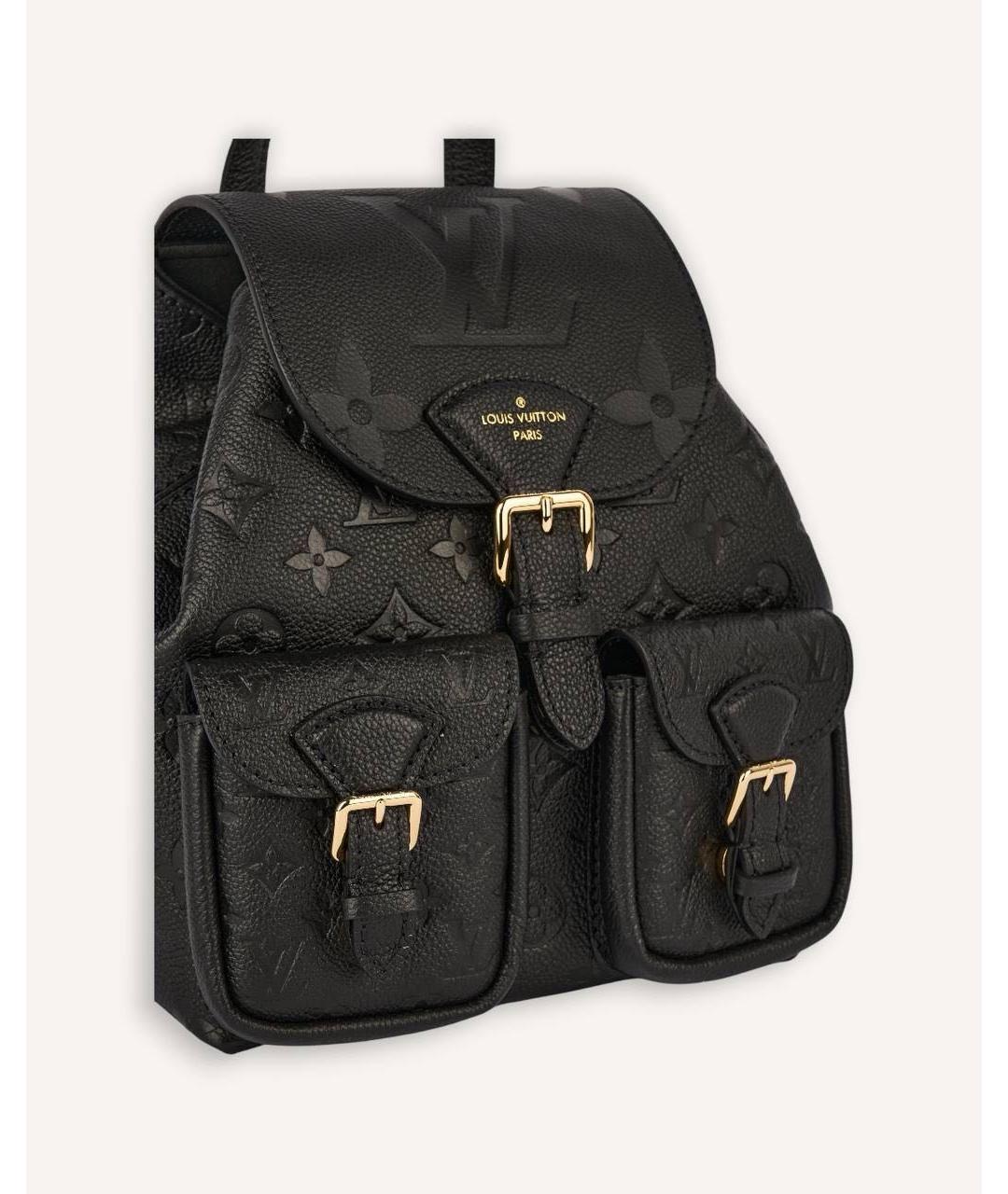 LOUIS VUITTON Черный кожаный рюкзак, фото 4