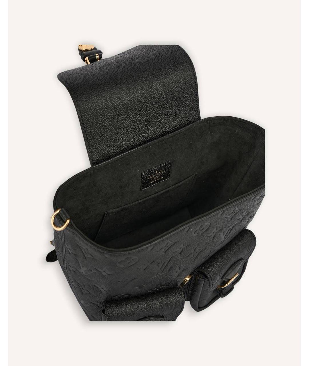 LOUIS VUITTON Черный кожаный рюкзак, фото 5