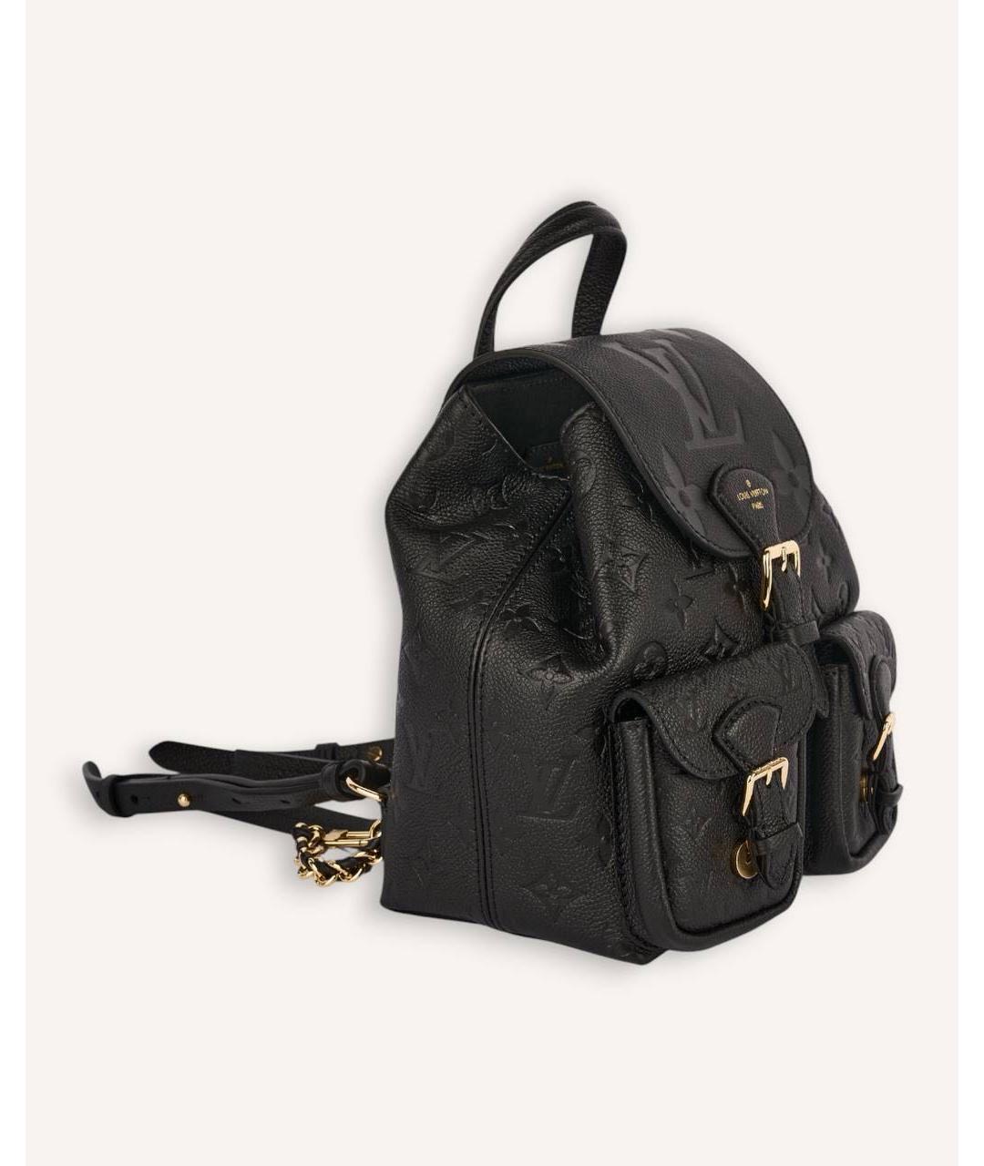 LOUIS VUITTON Черный кожаный рюкзак, фото 3