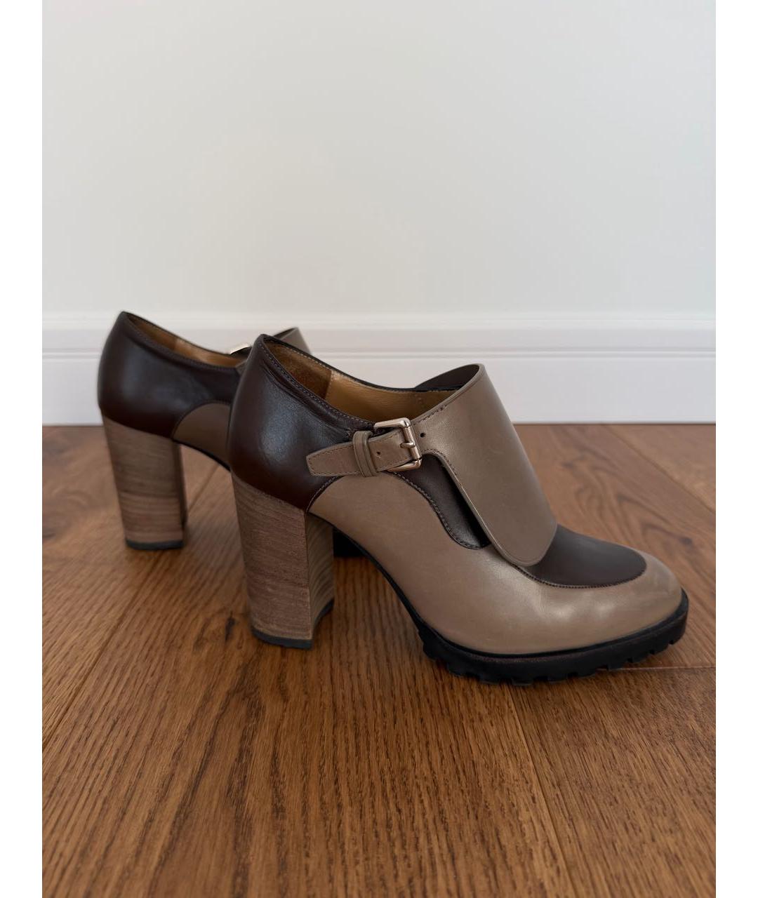 BALLY Бежевые кожаные ботильоны, фото 9