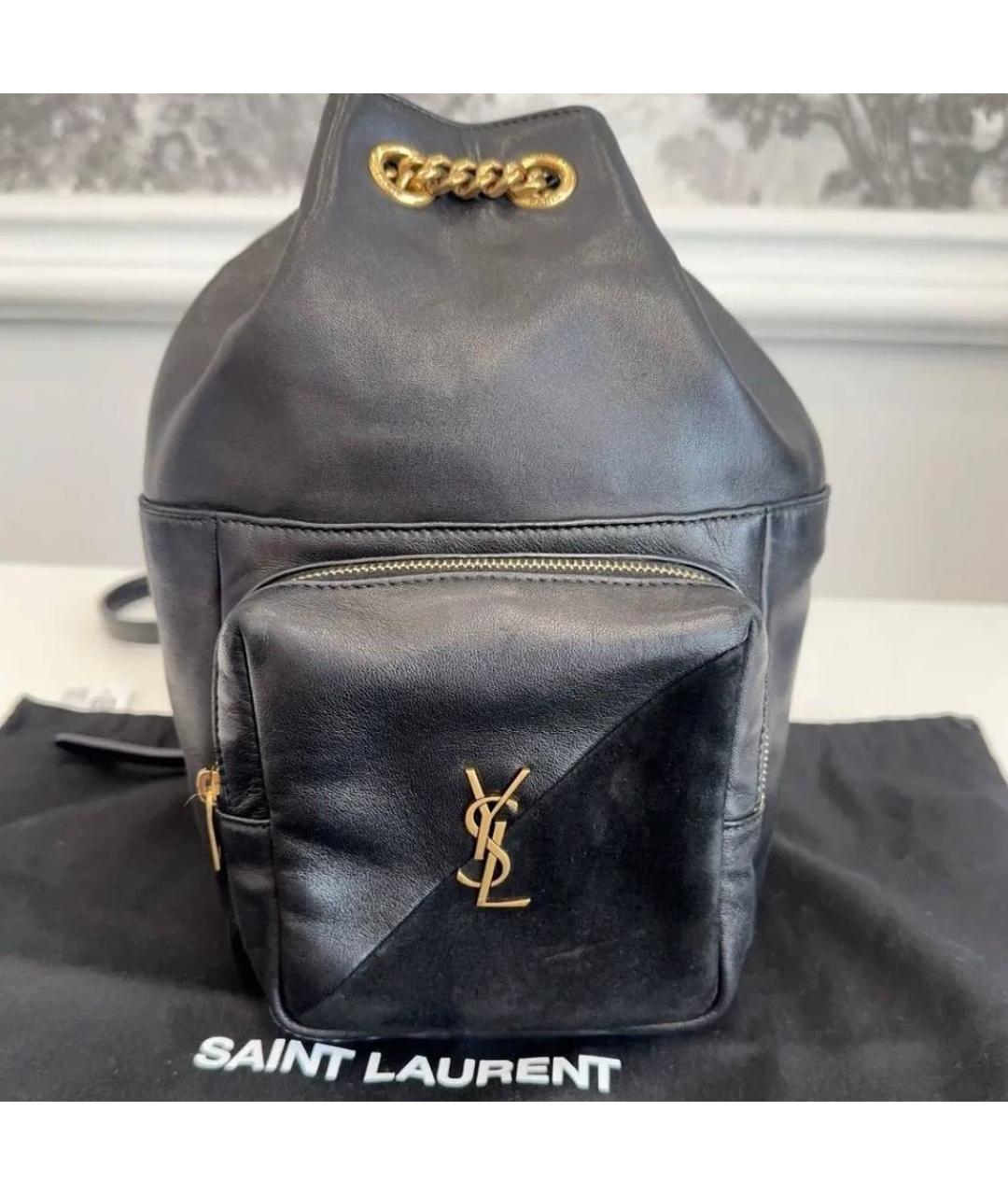 SAINT LAURENT Черная кожаная сумка через плечо, фото 3