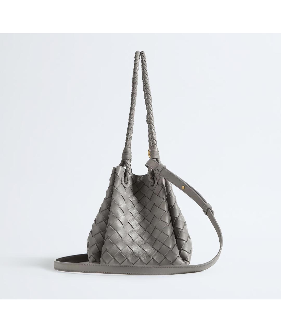 BOTTEGA VENETA Бежевая кожаная сумка тоут, фото 4