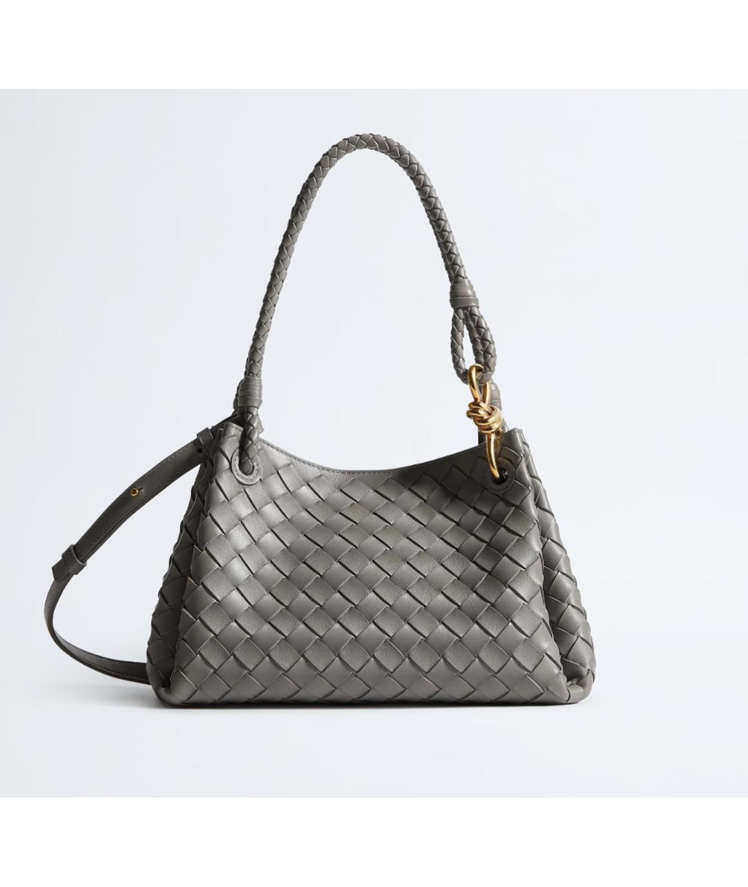 BOTTEGA VENETA Бежевая кожаная сумка тоут, фото 7