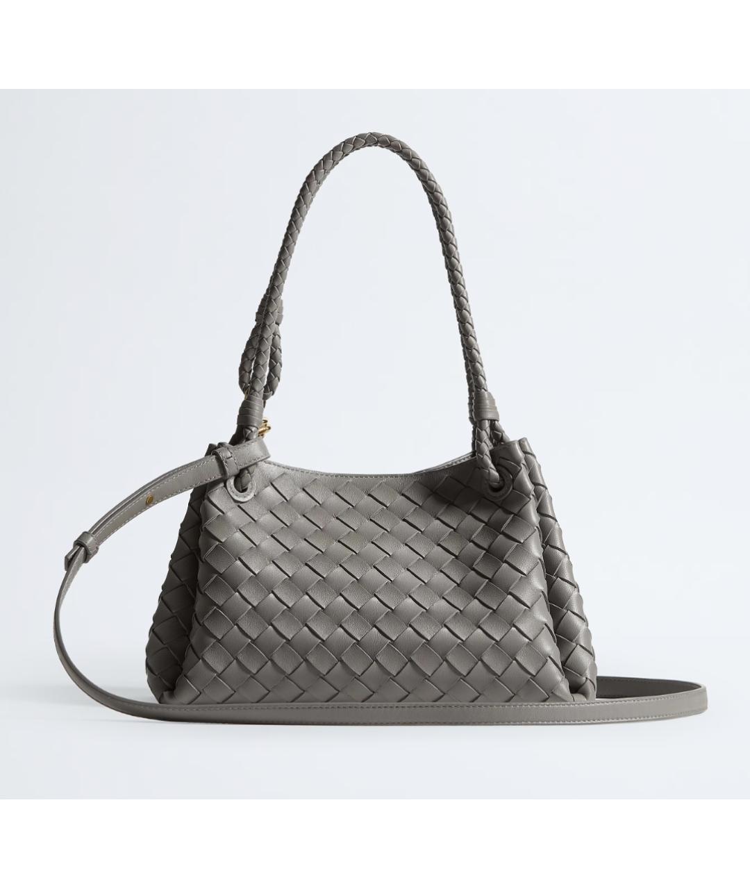 BOTTEGA VENETA Бежевая кожаная сумка тоут, фото 3