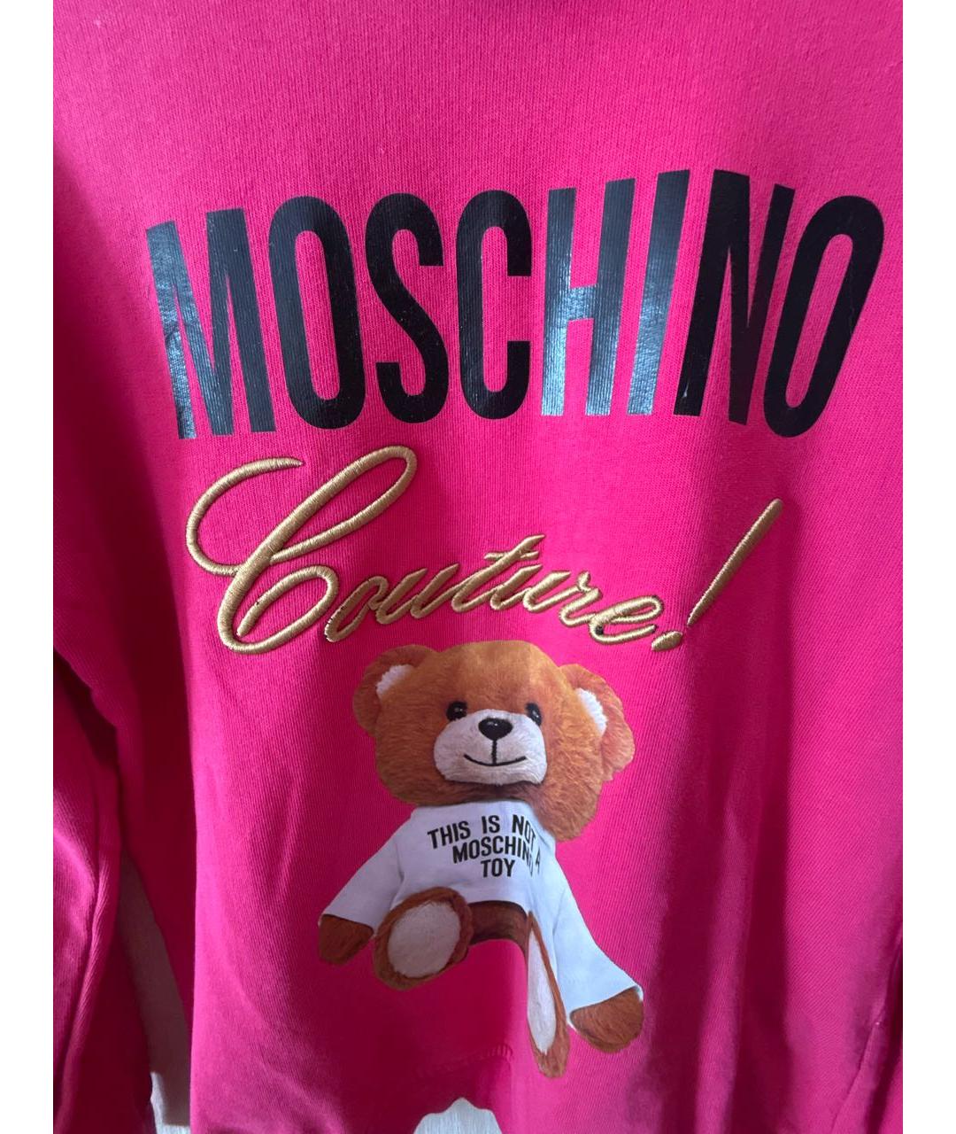 MOSCHINO Фуксия хлопковый джемпер / свитер, фото 4