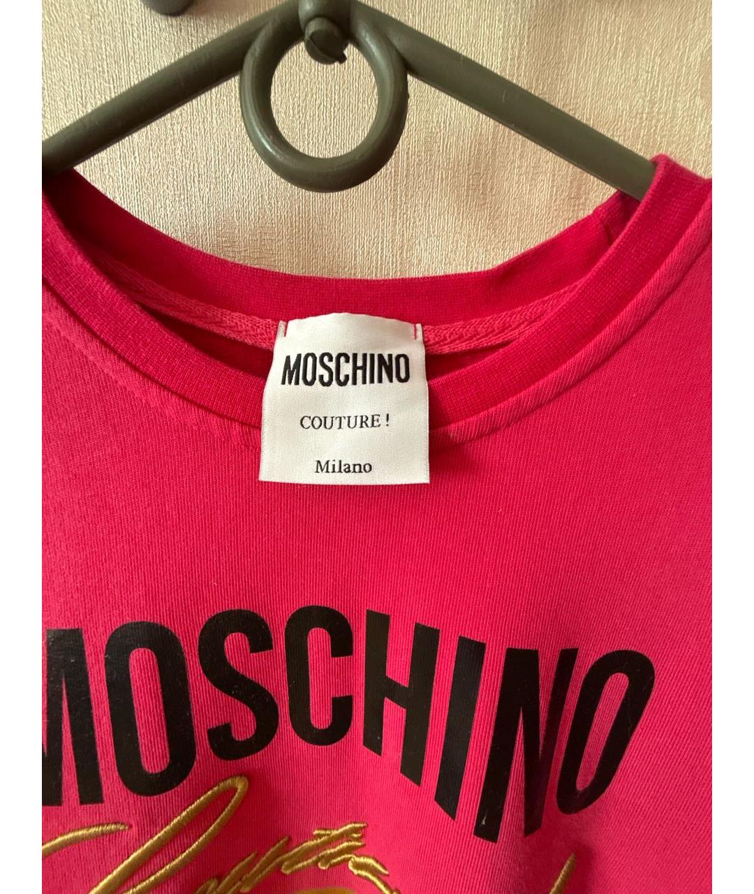 MOSCHINO Фуксия хлопковый джемпер / свитер, фото 3