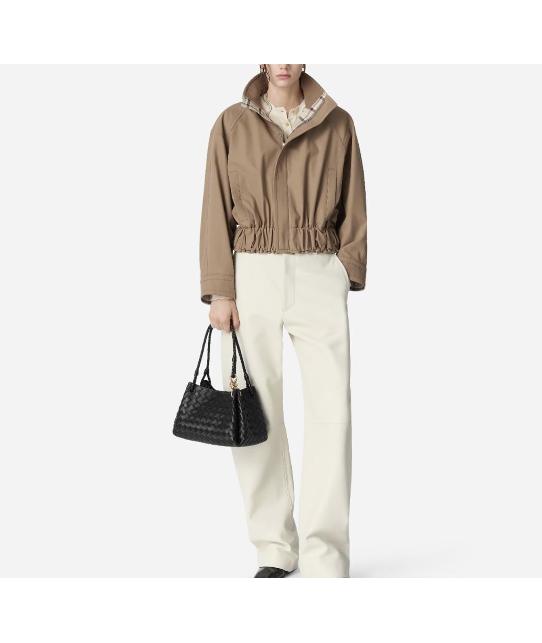 BOTTEGA VENETA Черная кожаная сумка тоут, фото 2