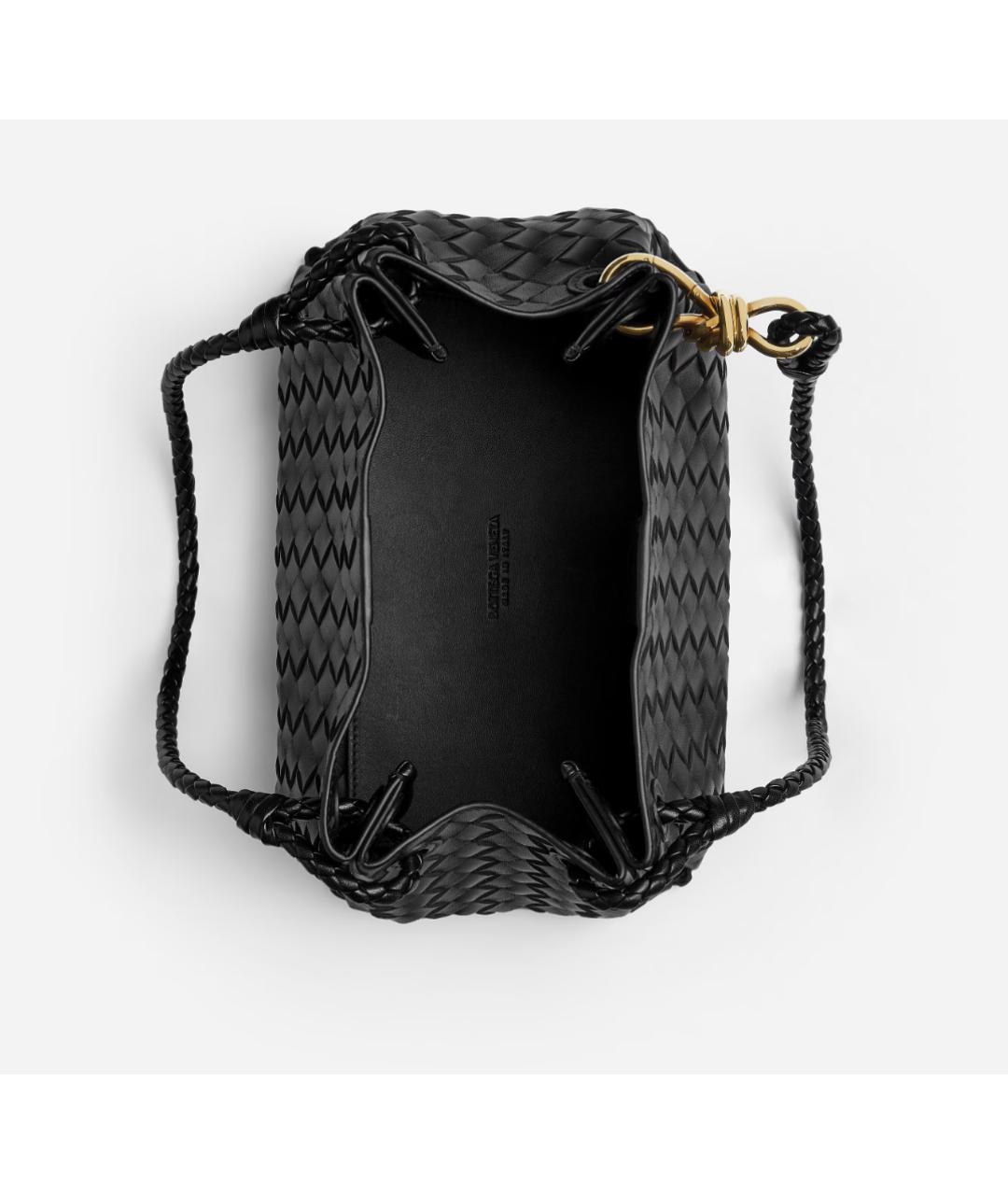 BOTTEGA VENETA Черная кожаная сумка тоут, фото 5