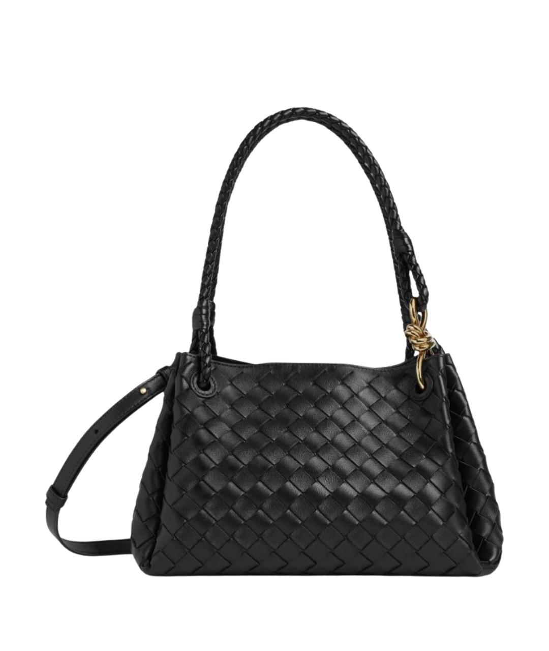 BOTTEGA VENETA Черная кожаная сумка тоут, фото 1