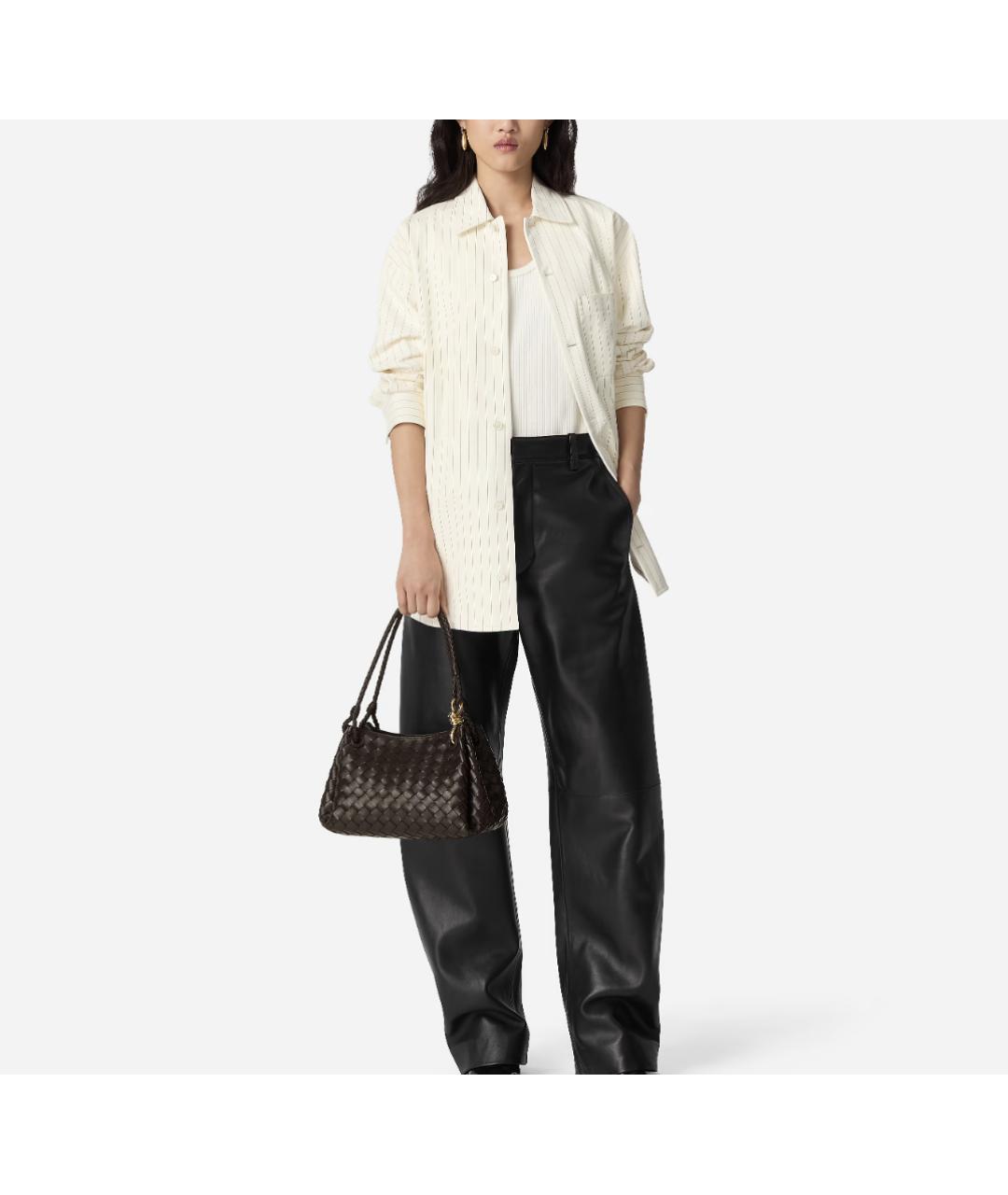 BOTTEGA VENETA Коричневая кожаная сумка тоут, фото 6