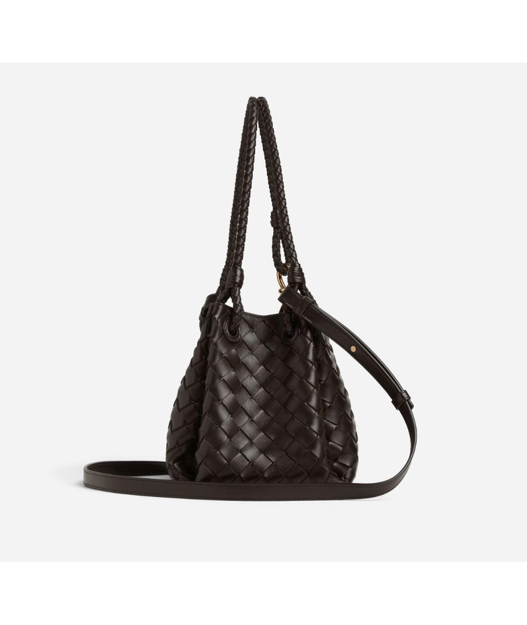 BOTTEGA VENETA Коричневая кожаная сумка тоут, фото 4