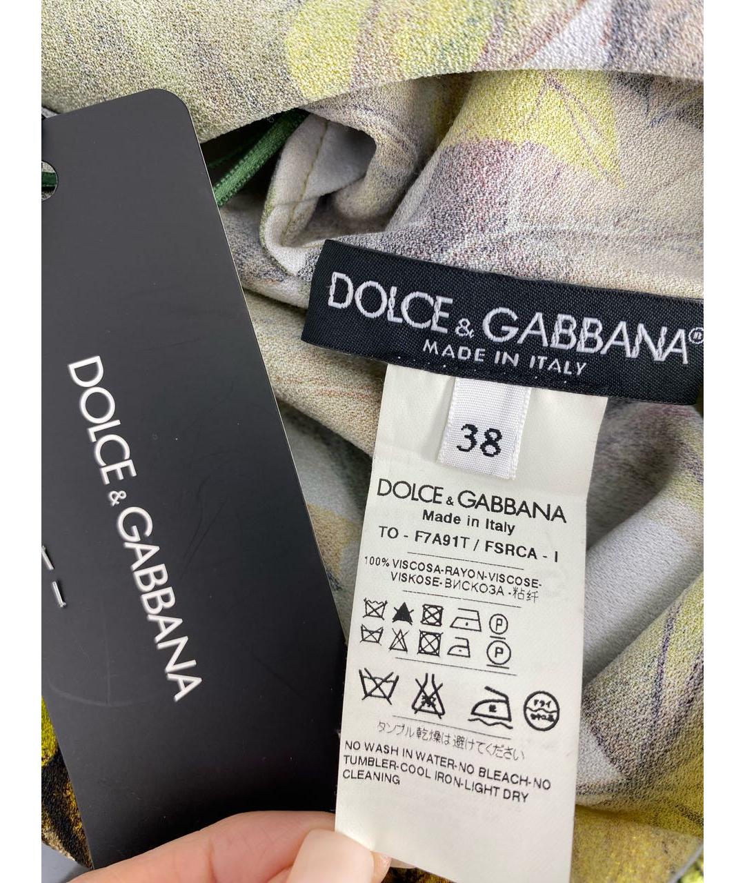 DOLCE&GABBANA Мульти вискозная блузы, фото 6