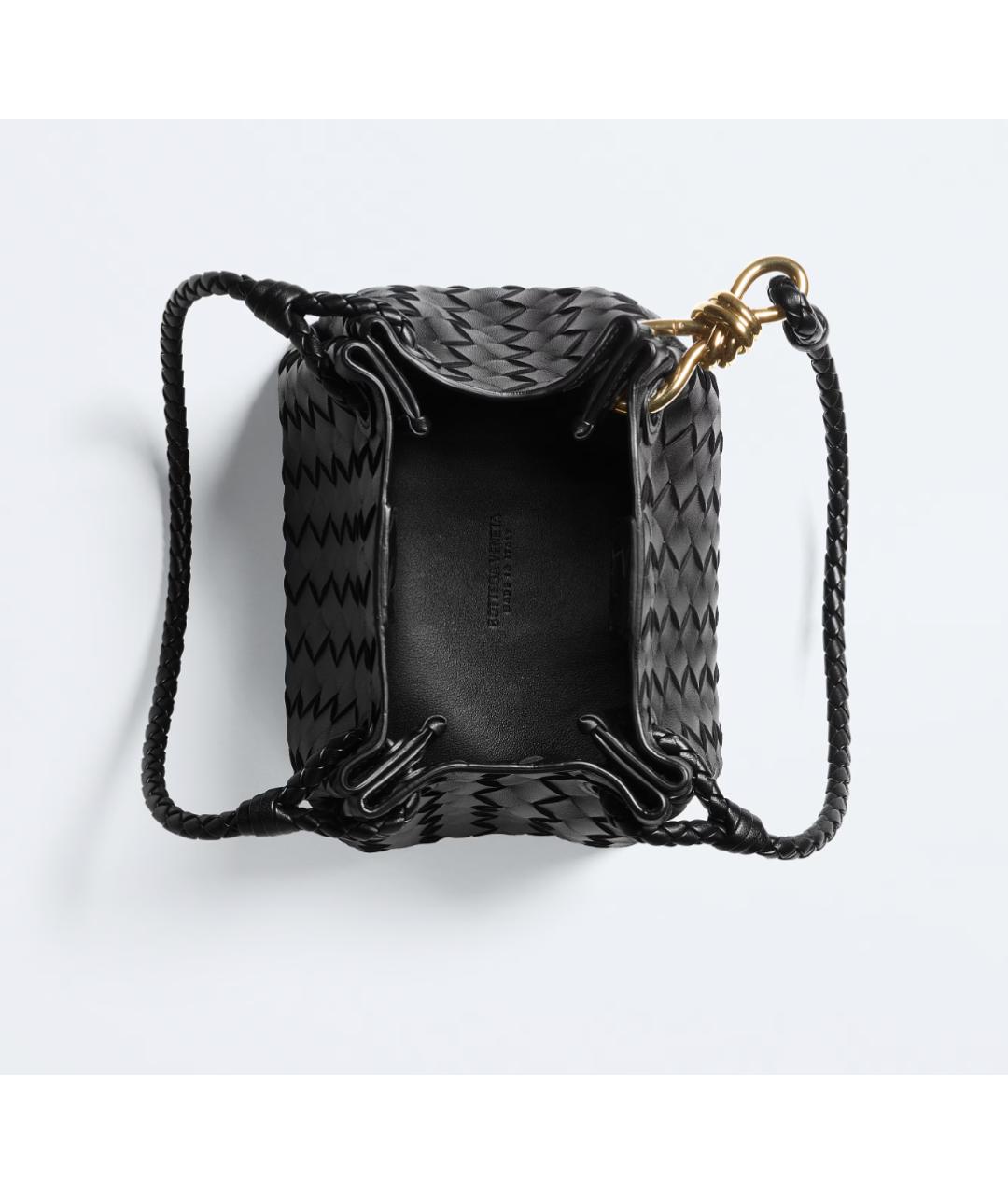 BOTTEGA VENETA Черная кожаная сумка тоут, фото 5