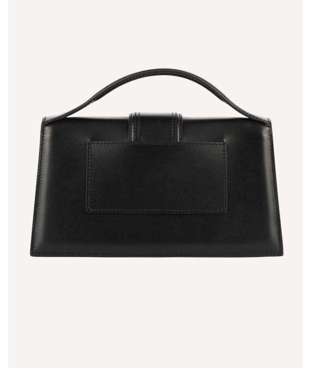 JACQUEMUS Черная кожаная сумка через плечо, фото 3