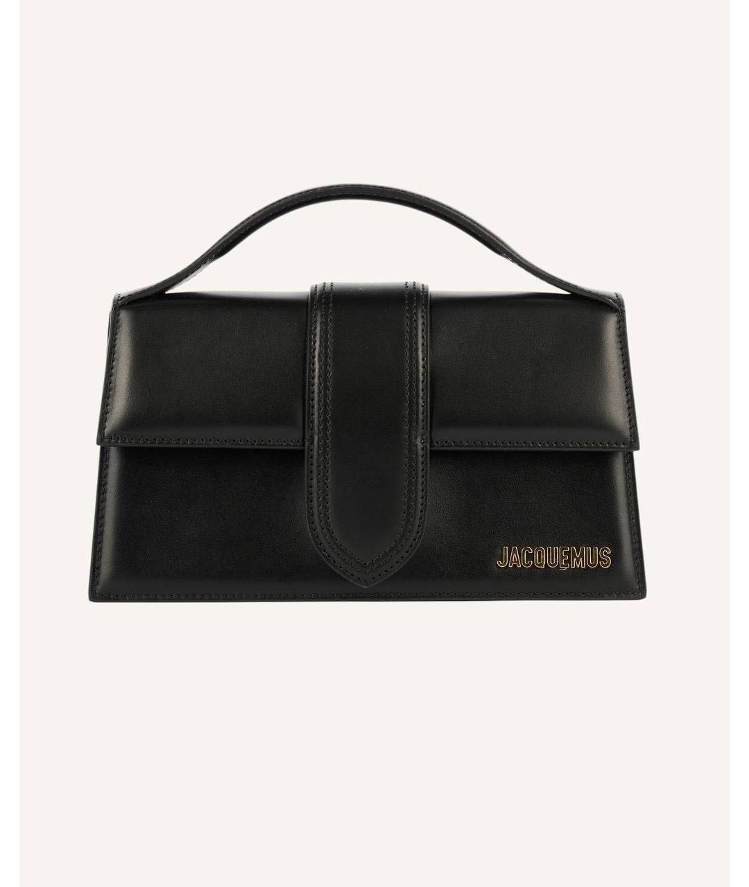JACQUEMUS Черная кожаная сумка через плечо, фото 6
