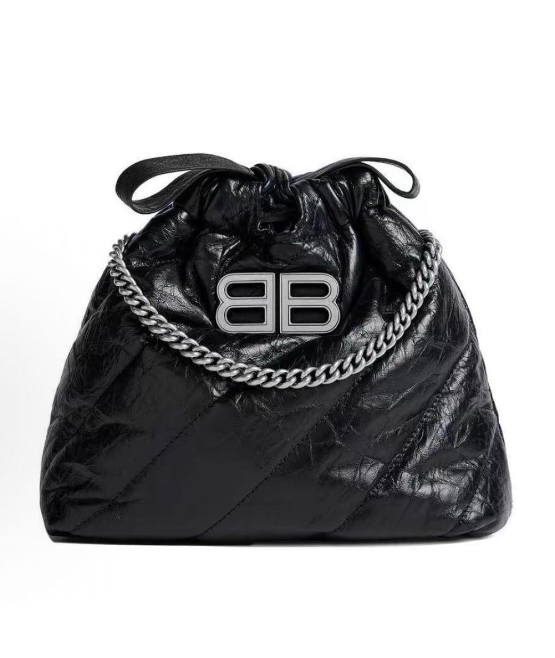 BALENCIAGA Черная кожаная сумка с короткими ручками, фото 5