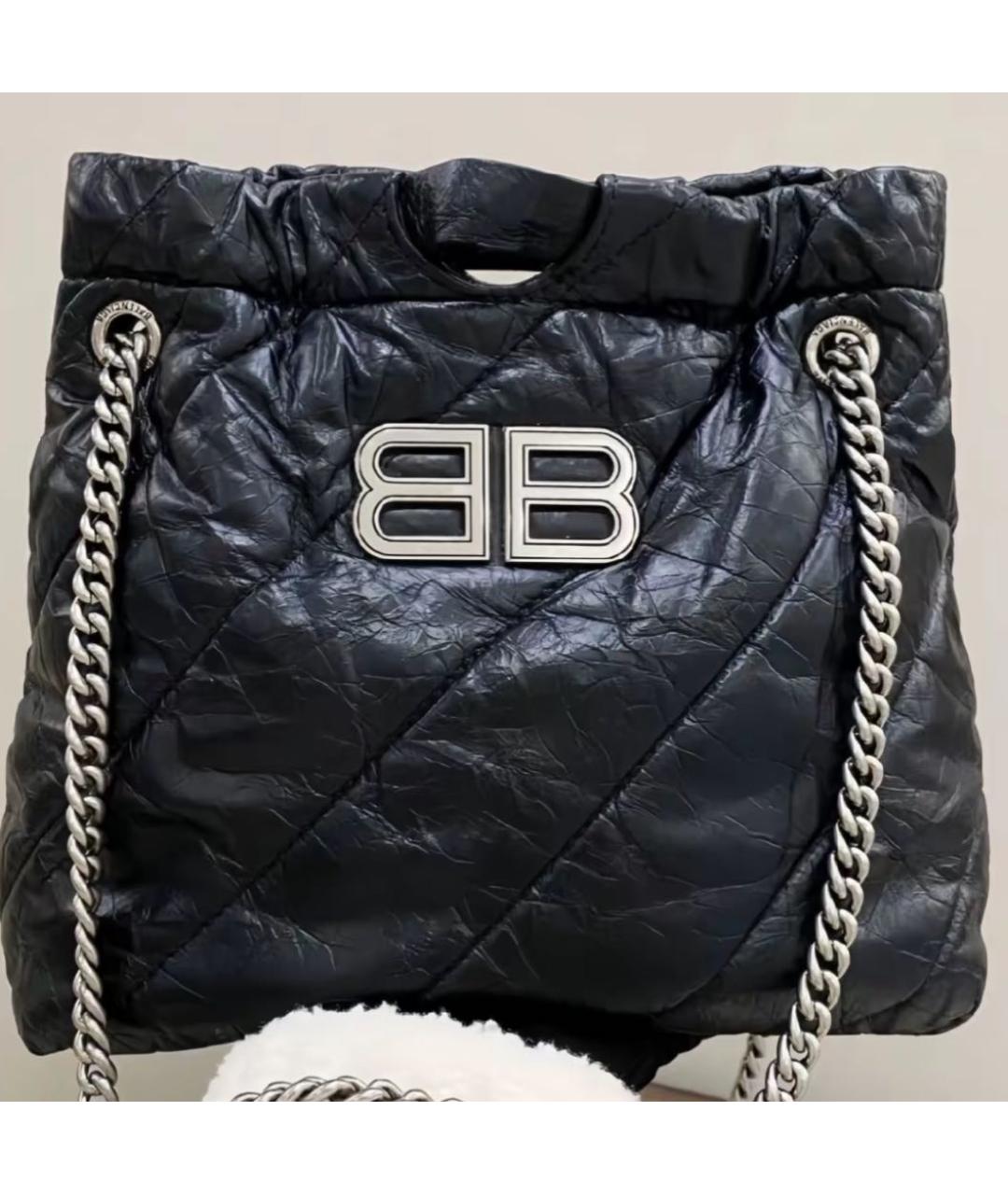 BALENCIAGA Черная кожаная сумка с короткими ручками, фото 3