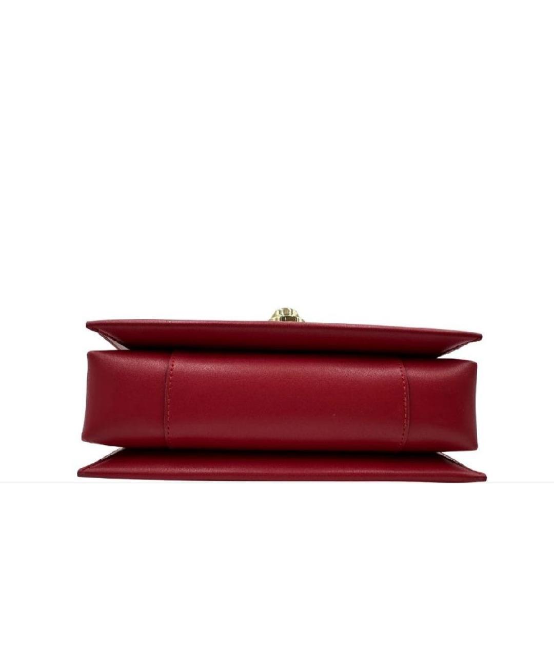 FURLA Бордовая кожаная сумка через плечо, фото 5