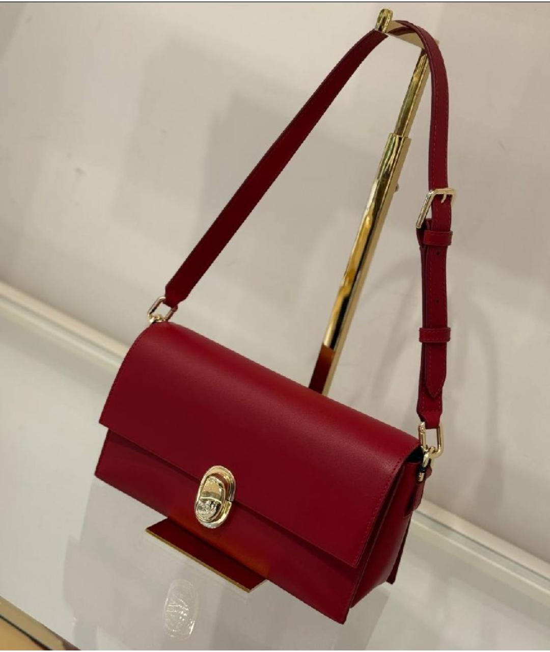 FURLA Бордовая кожаная сумка через плечо, фото 2