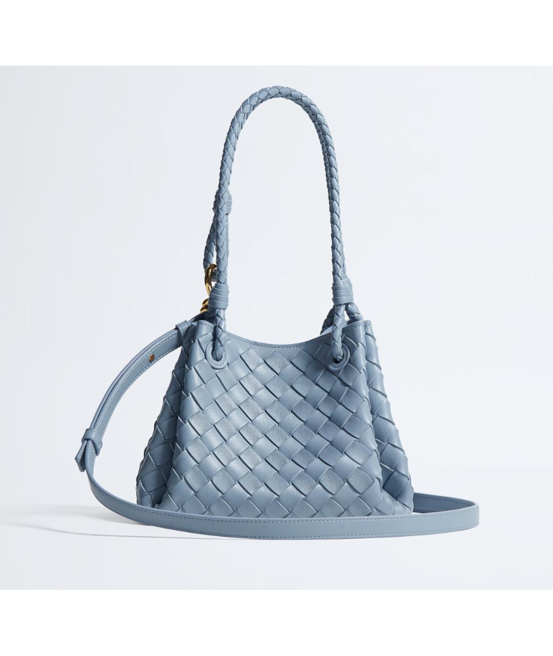 BOTTEGA VENETA Голубая кожаная сумка тоут, фото 2