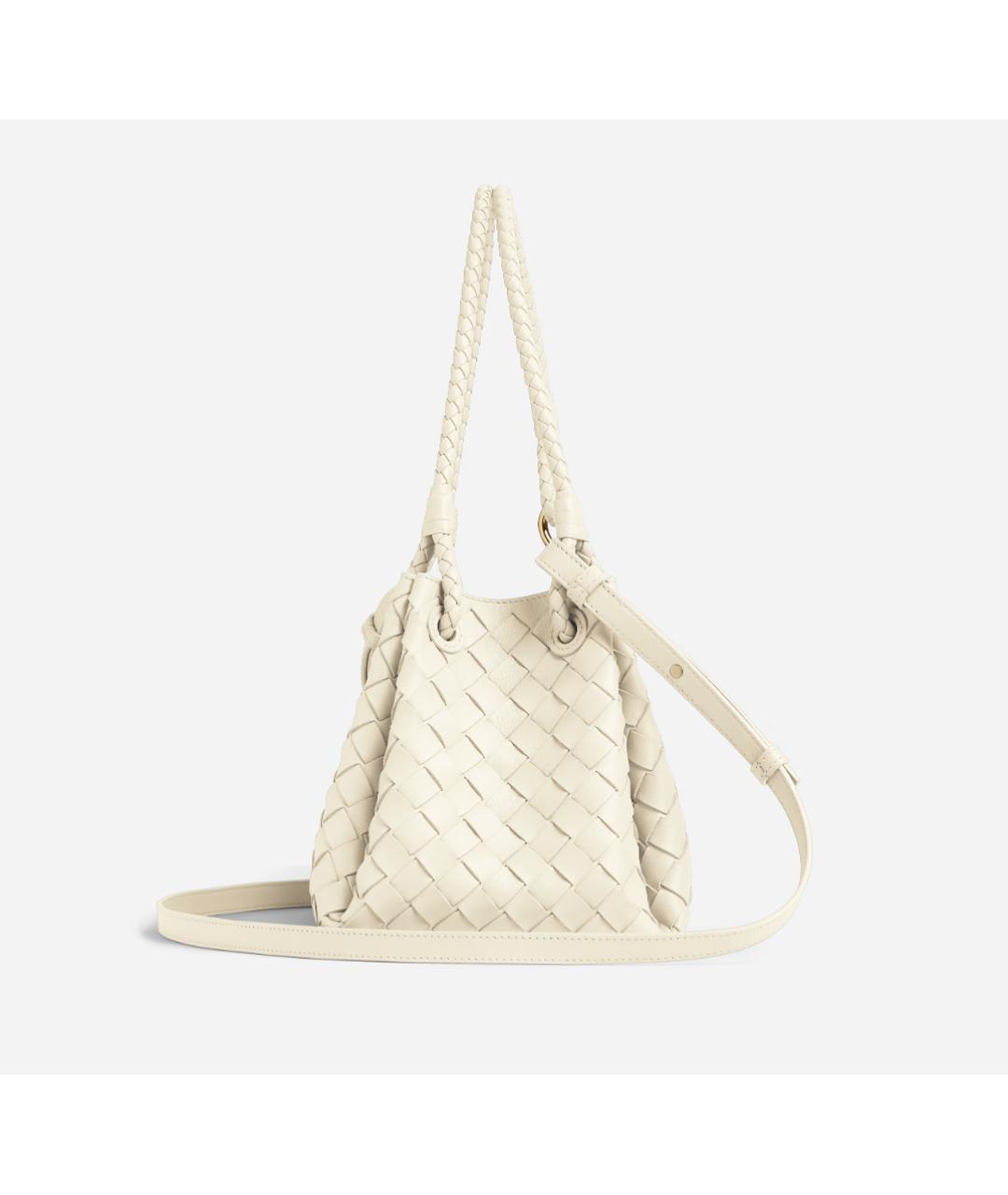 BOTTEGA VENETA Белая кожаная сумка тоут, фото 3