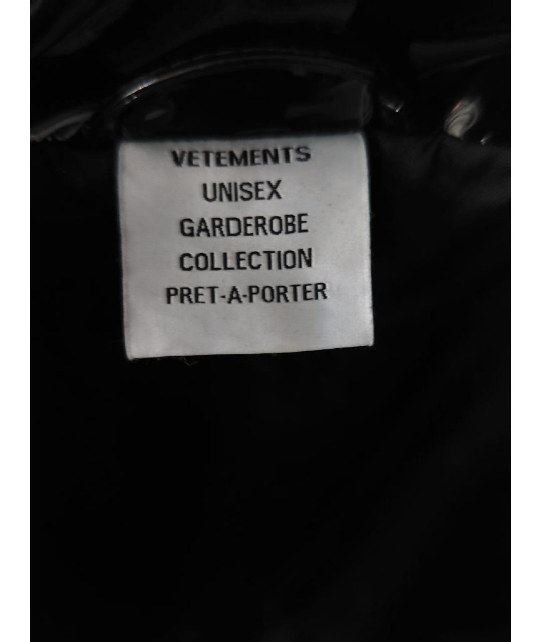 VETEMENTS Черное пальто, фото 5