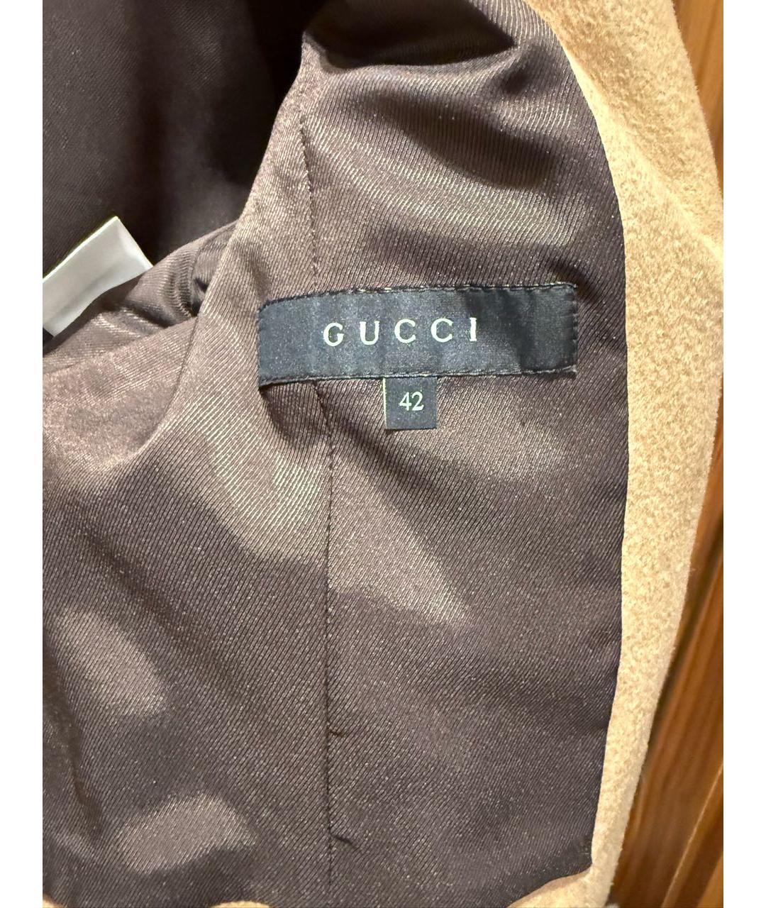 GUCCI Бежевая шерстяная куртка, фото 5