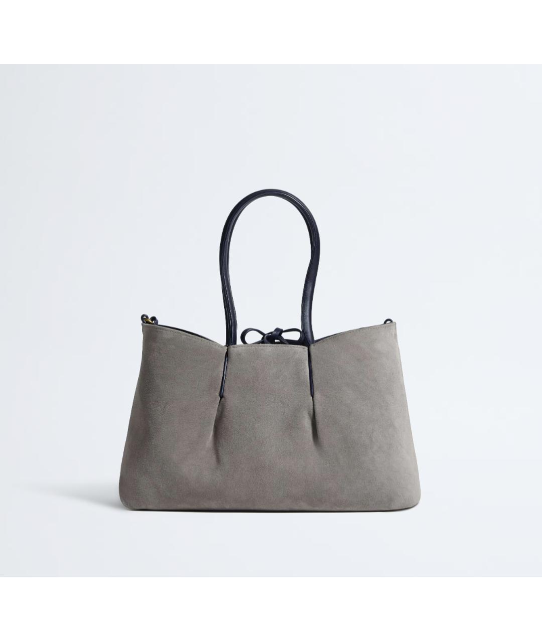 BOTTEGA VENETA Темно-синяя кожаная сумка тоут, фото 4