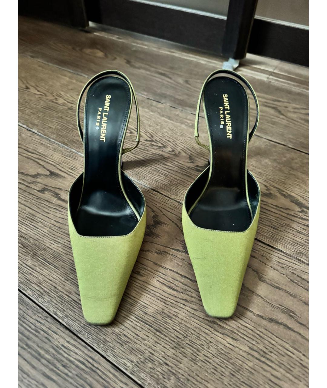 SAINT LAURENT Хаки босоножки, фото 2