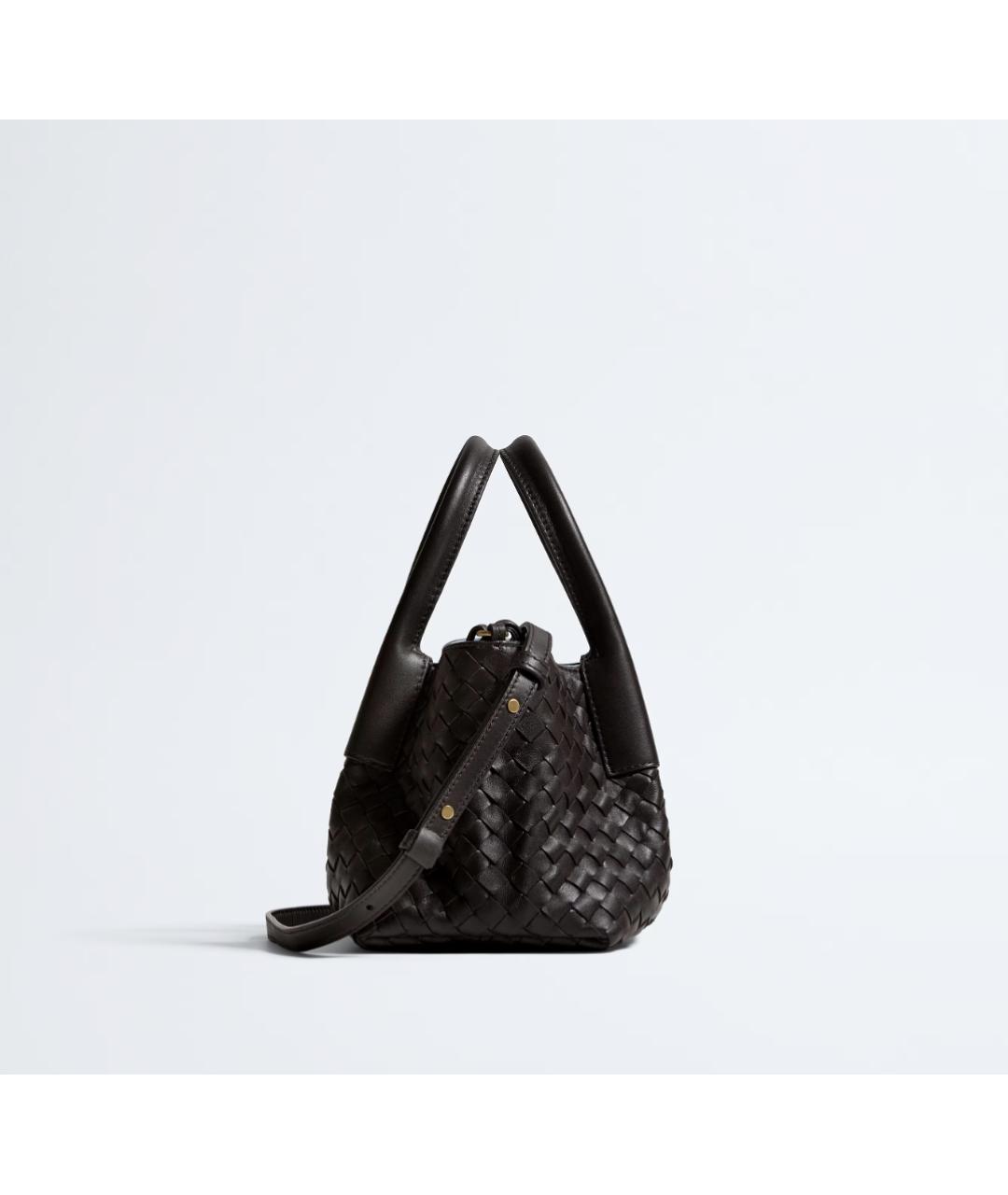 BOTTEGA VENETA Коричневая кожаная сумка тоут, фото 3
