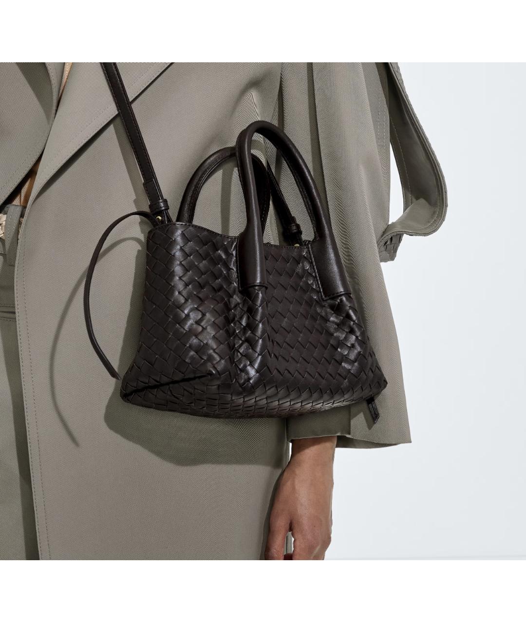 BOTTEGA VENETA Коричневая кожаная сумка тоут, фото 5
