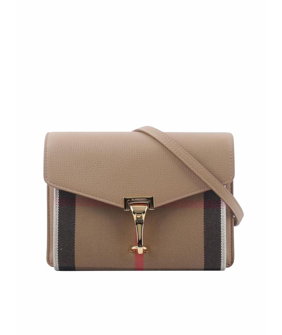 BURBERRY Бежевая кожаная сумка через плечо, фото 1