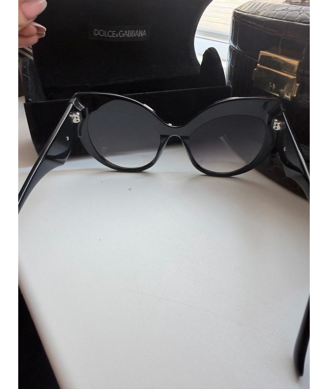 DOLCE&GABBANA Черные пластиковые солнцезащитные очки, фото 4