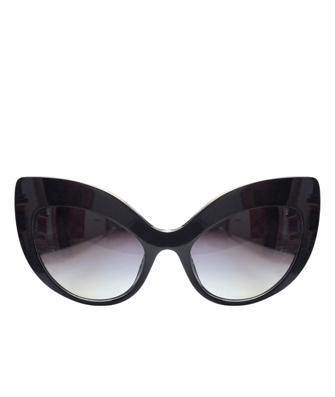 DOLCE&GABBANA Черные пластиковые солнцезащитные очки, фото 1
