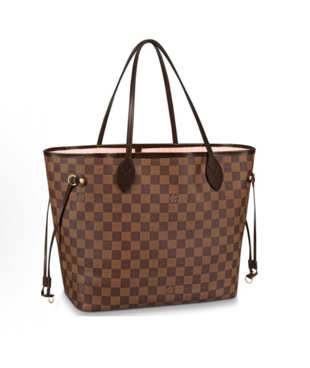 LOUIS VUITTON Коричневая сумка тоут из канвы, фото 5