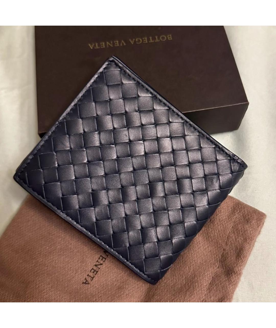 BOTTEGA VENETA Черный кожаный кошелек, фото 4