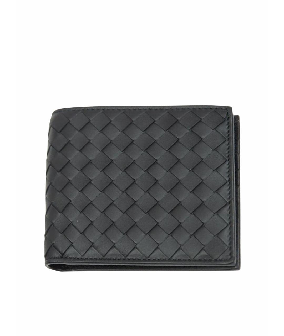 BOTTEGA VENETA Черный кожаный кошелек, фото 1