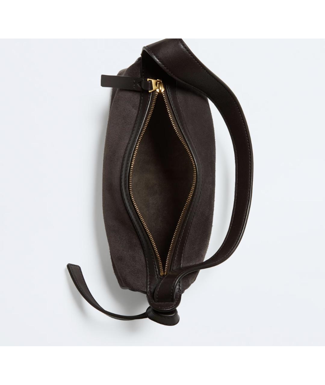 BOTTEGA VENETA Коричневая кожаная сумка с короткими ручками, фото 3