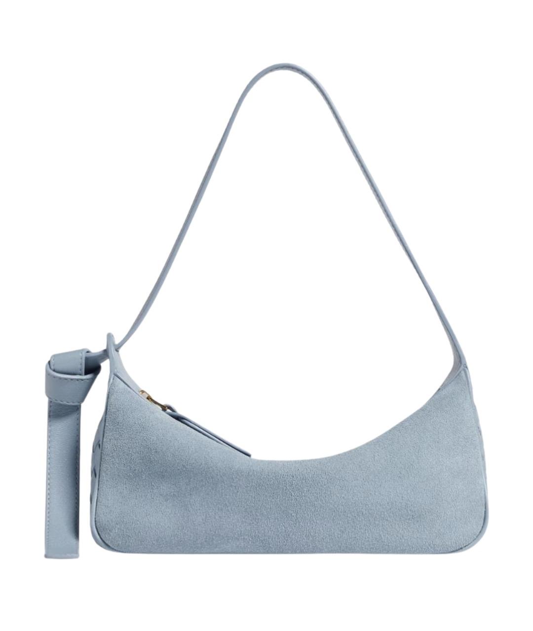 BOTTEGA VENETA Голубая кожаная сумка с короткими ручками, фото 1
