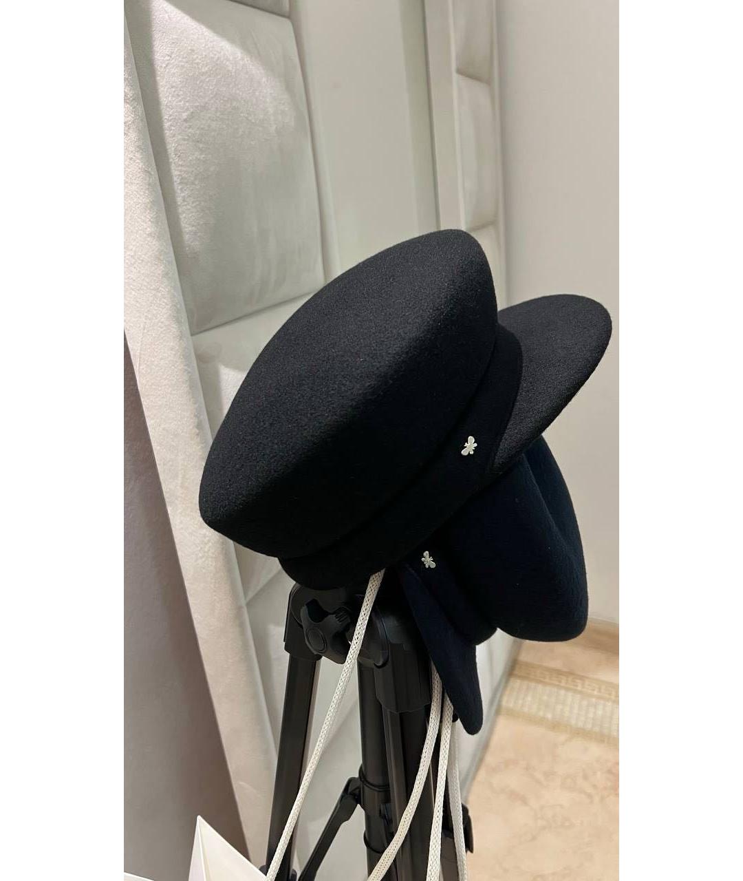 WEEKEND MAX MARA Черная шерстяная кепка, фото 4