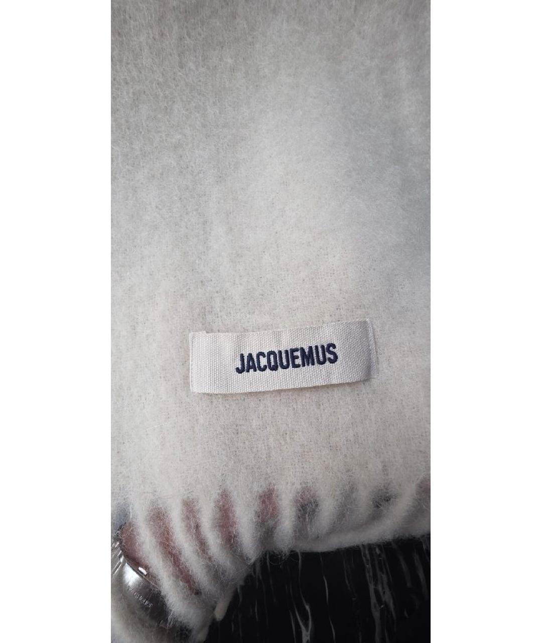 JACQUEMUS Бежевый шерстяной шарф, фото 2