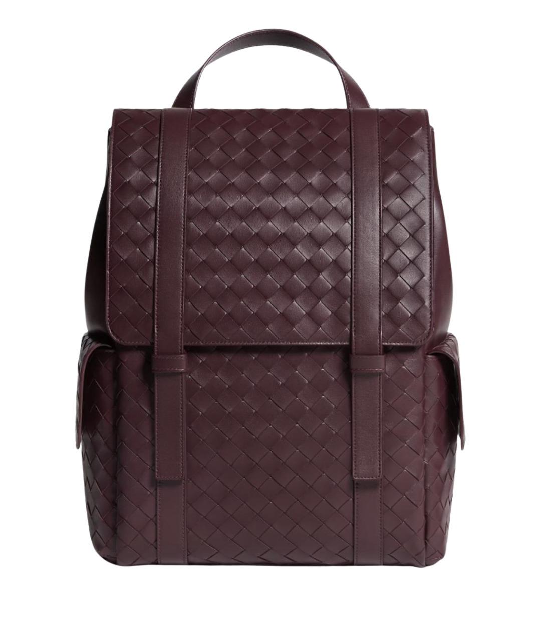 BOTTEGA VENETA Бордовый кожаный рюкзак, фото 1