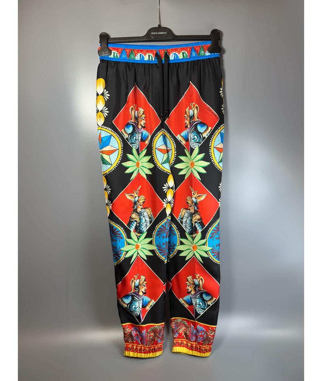 DOLCE&GABBANA Мульти шелковый костюм с брюками, фото 2