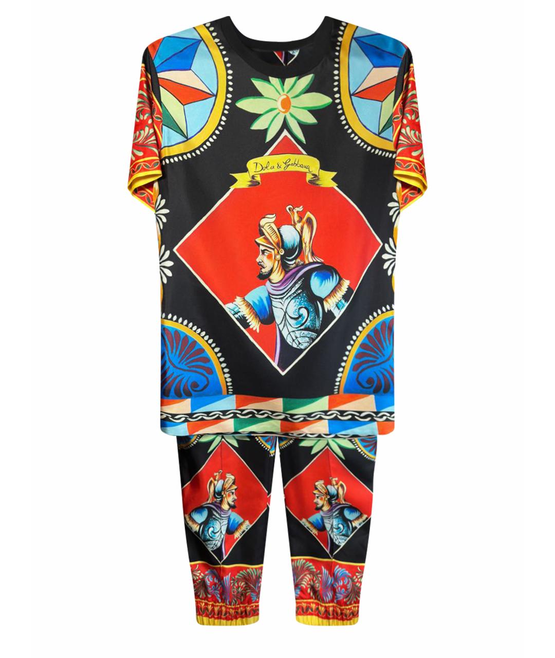 DOLCE&GABBANA Мульти шелковый костюм с брюками, фото 1