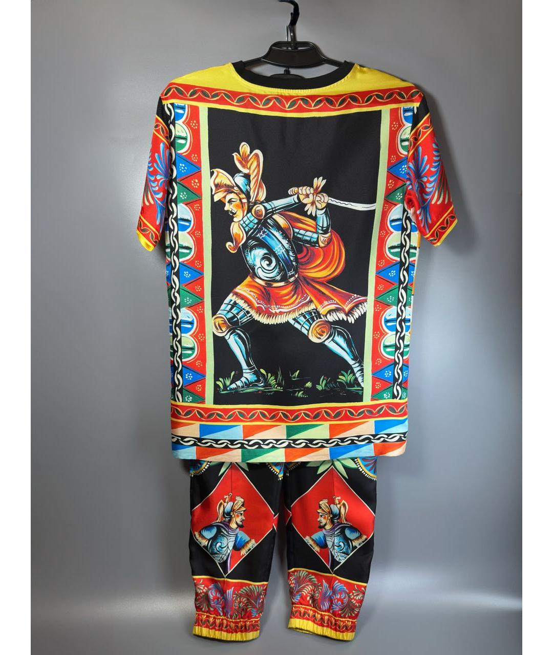 DOLCE&GABBANA Мульти шелковый костюм с брюками, фото 4