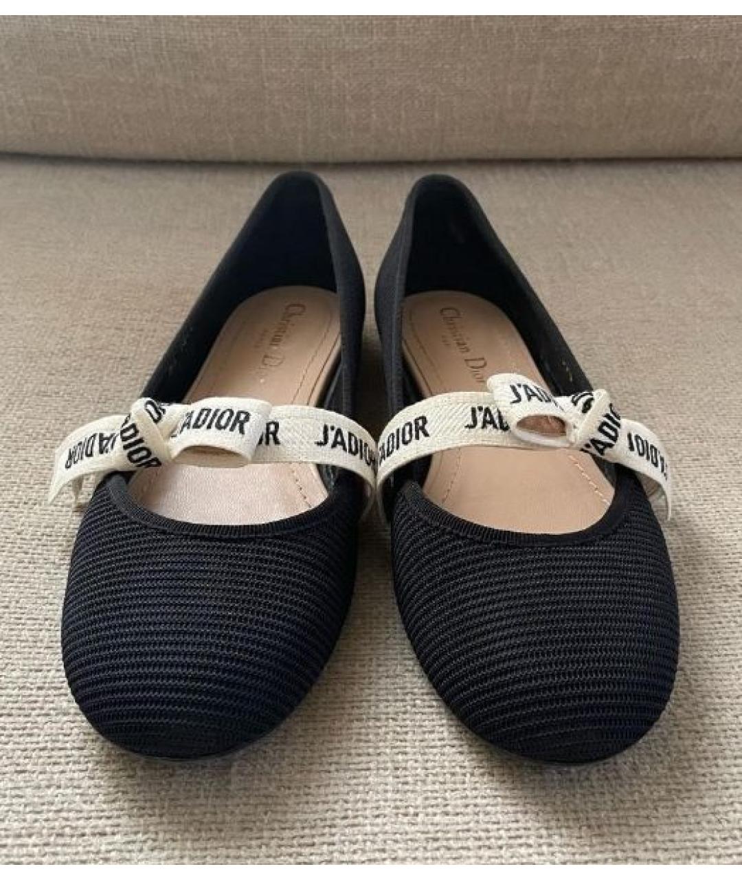 CHRISTIAN DIOR Черные балетки, фото 3